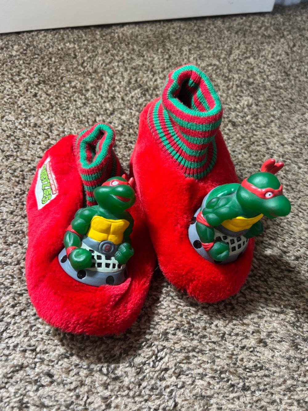 Vintage 90s Ninja Turtle Kids Slippers